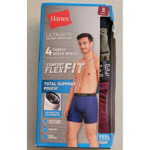 Hanes Ultimate 4pk Tagless Boxer Beiefs Size S (28" - 30") New In Box